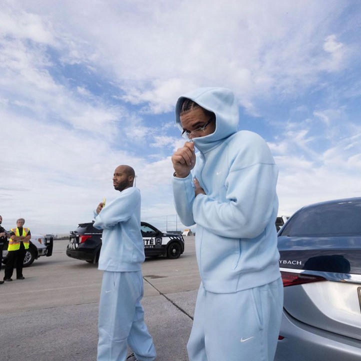 Drake NOCTA x Nike Tech Fleece Full-ZIp Hoodie "Blue"