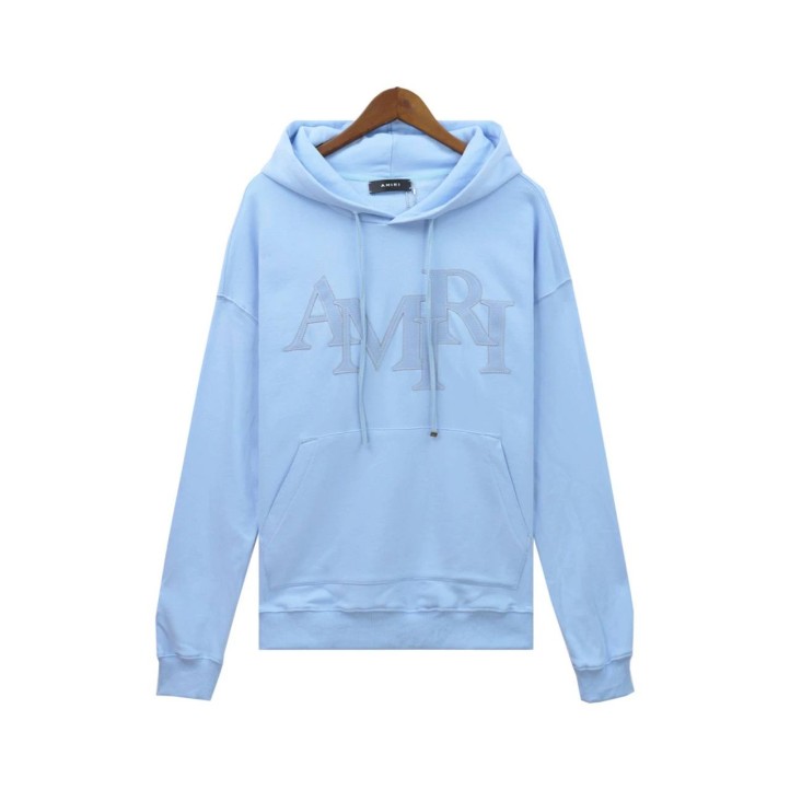 Amiri Staggered Logo Hoodie | Blue