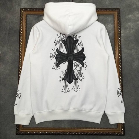 Chrome Hearts Double Layer Logo Hoodie | White