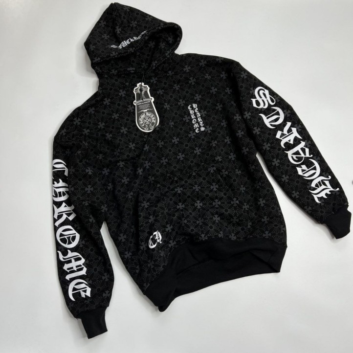 Chrome Hearts Hoodie | Black Monogram