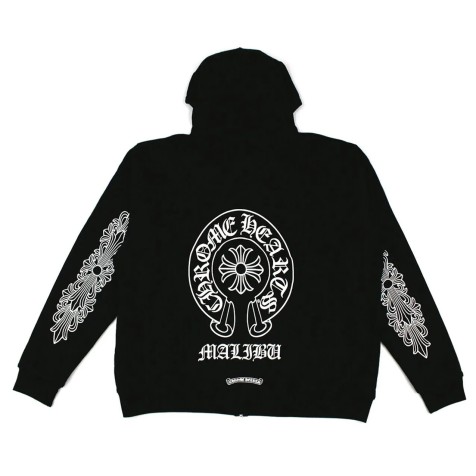 Chrome Hearts "Malibu" Zip Hoodie | Black