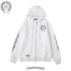 Chrome Hearts "Malibu" Zip Hoodie | White