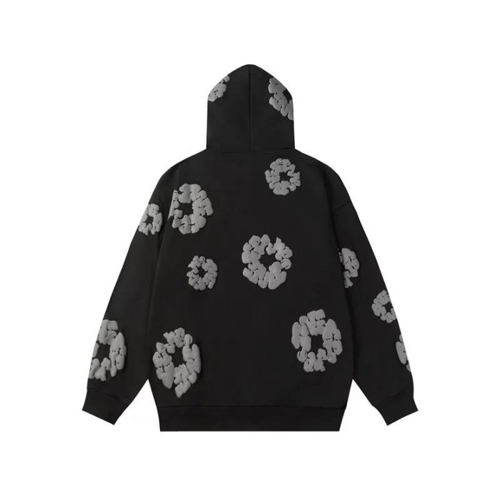 Denim Tears Cotton Wreath Hoodie “Black/Grey”