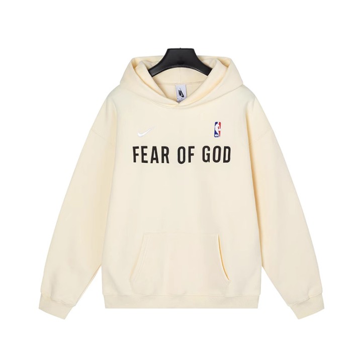 Fear Of God Hoodie x NBA x Nike Hoodie "Cream"