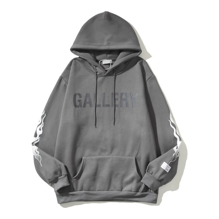 Gallery Dept. Flames Hoodie "Grey"