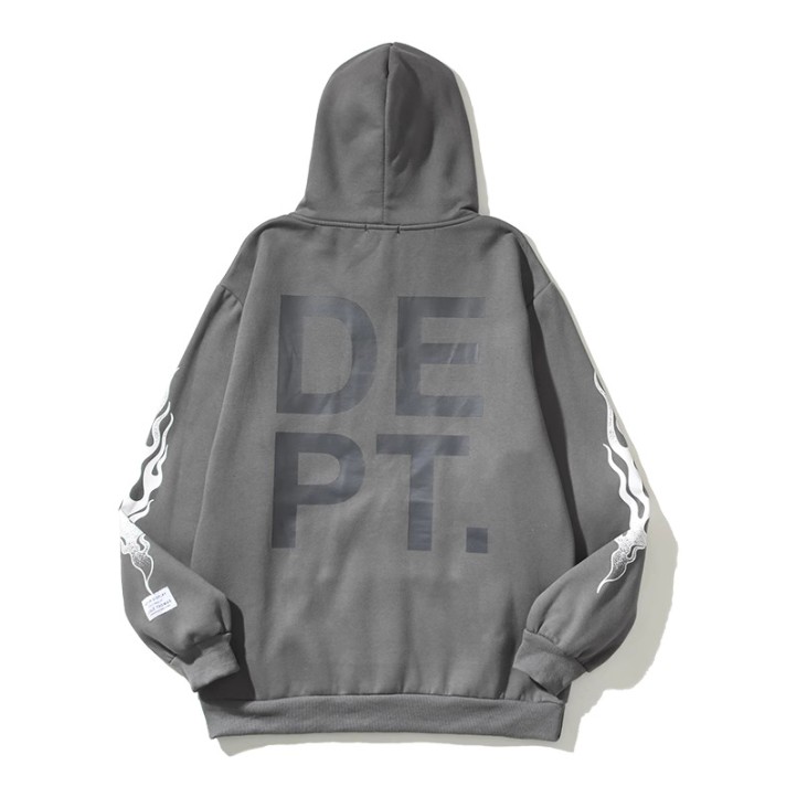 Gallery Dept. Flames Hoodie "Grey"