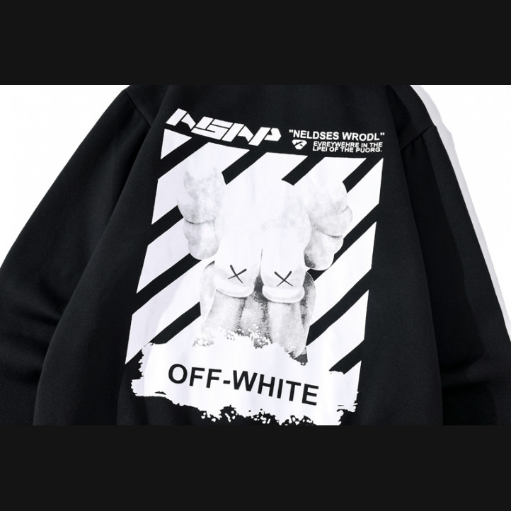 Off-White x KAWS Hoodie | Crying KAWS | Black