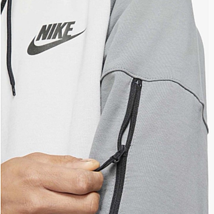 Nike Sportswear Full-Zip Hoodie "Grey/White"