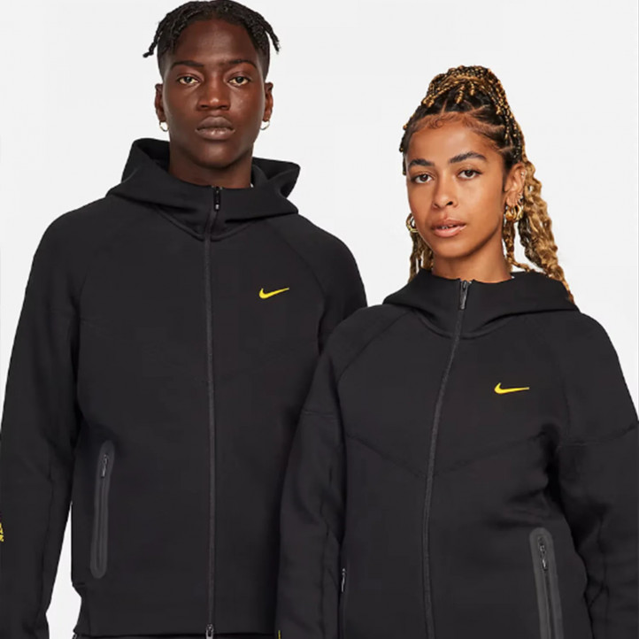 Drake NOCTA x Nike Tech Fleece Full-ZIp Hoodie "Black/Yellow"