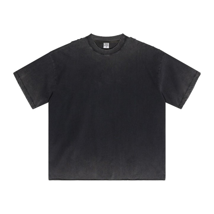 Футболка Oversized Destroyed | Washed Black