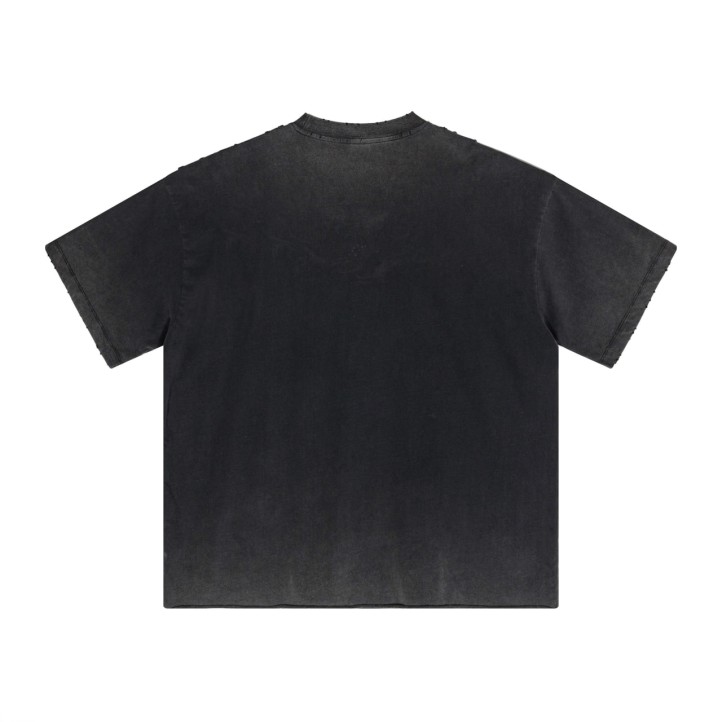 Футболка Oversized Destroyed | Washed Black
