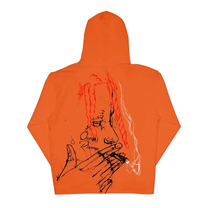 Revenge x Trippie Redd "Arch Smoking" Hoodie Orange