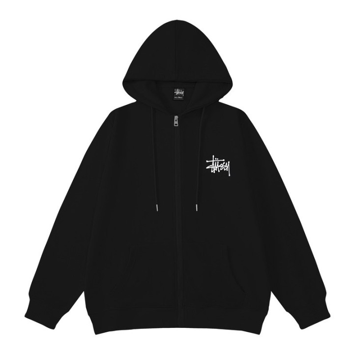 Stussy Basic Full Zip Hoodie | Black