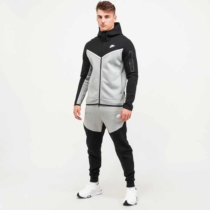 Nike Tech Fleece Full-ZIp Hoodie | Black-Grey