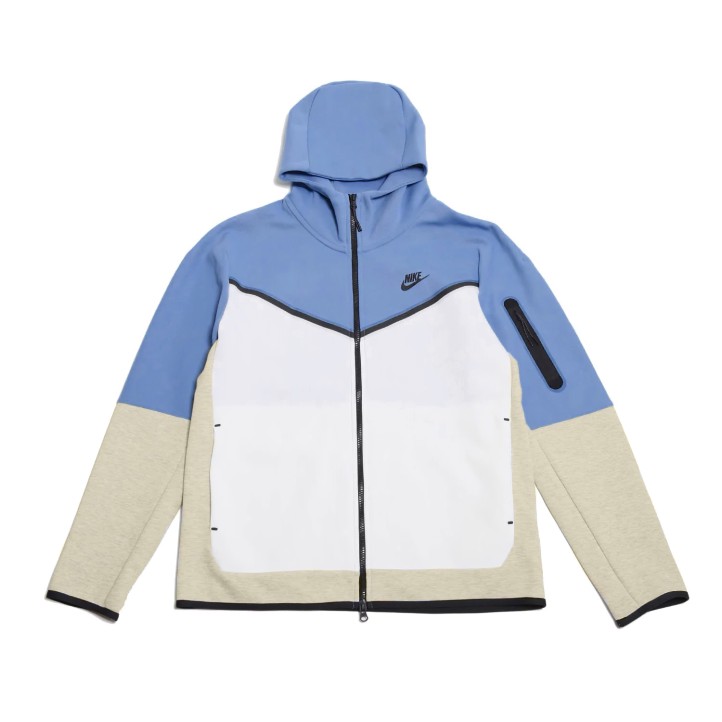 Nike Tech Fleece Full-ZIp Hoodie | Blue/White/Cream