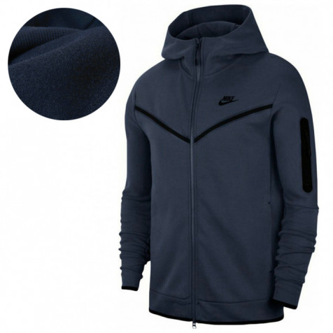 Nike Tech Fleece Full-Zip Hoodie "Navy Blue" + Wool