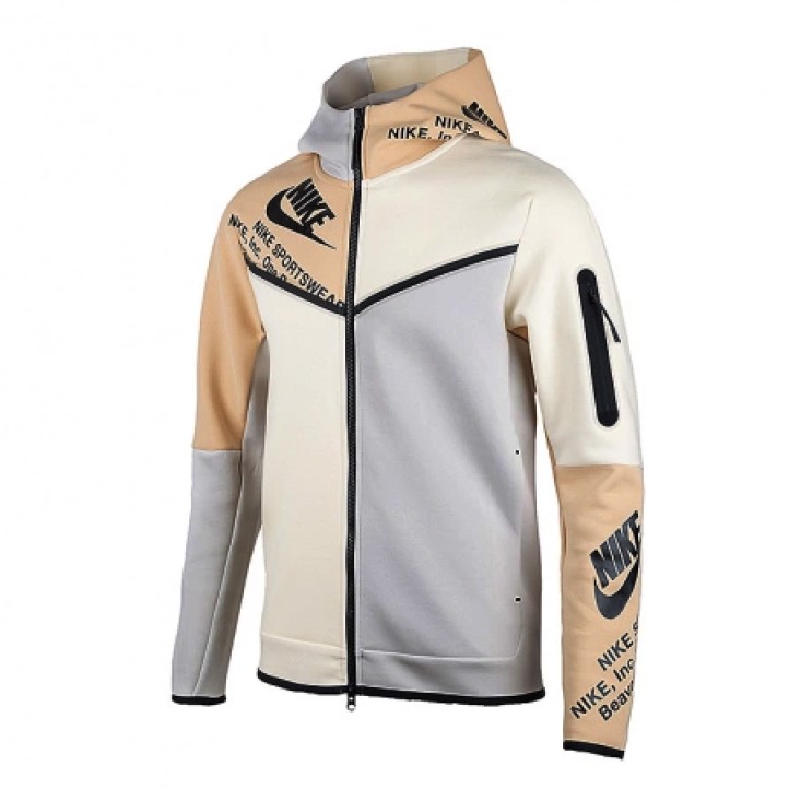 Nike Tech Fleece Full-ZIp Hoodie | Beige/Grey/Cream (LITE)