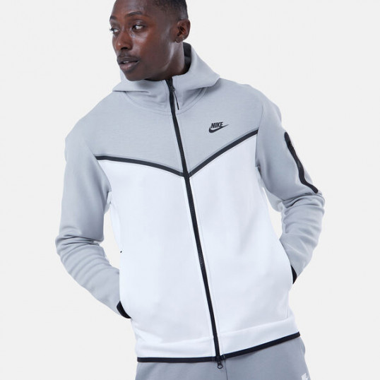 Nike Tech Fleece Full-Zip Hoodie "Arctic Grey/White"