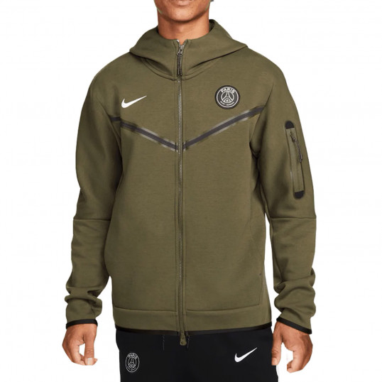 Nike x Paris Saint-Germain Tech Fleece Full-ZIp Hoodie "Army Green"