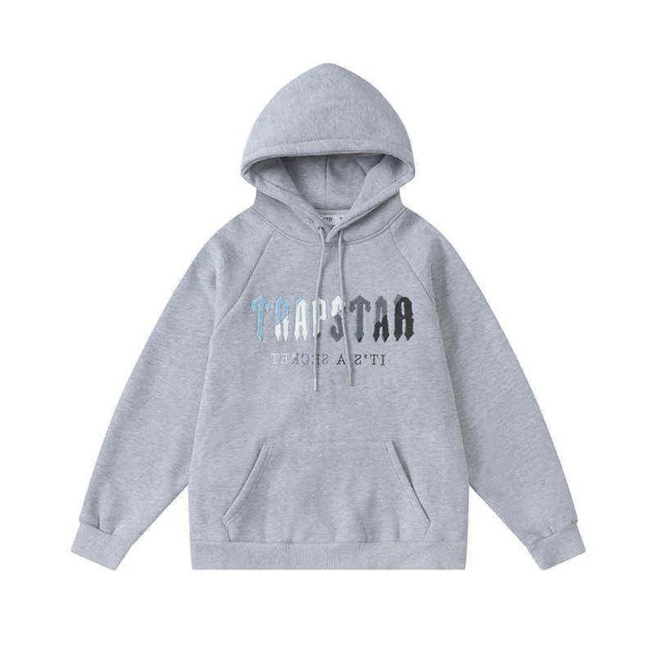 Trapstar Chenille Decoded Hoodie "Grey"