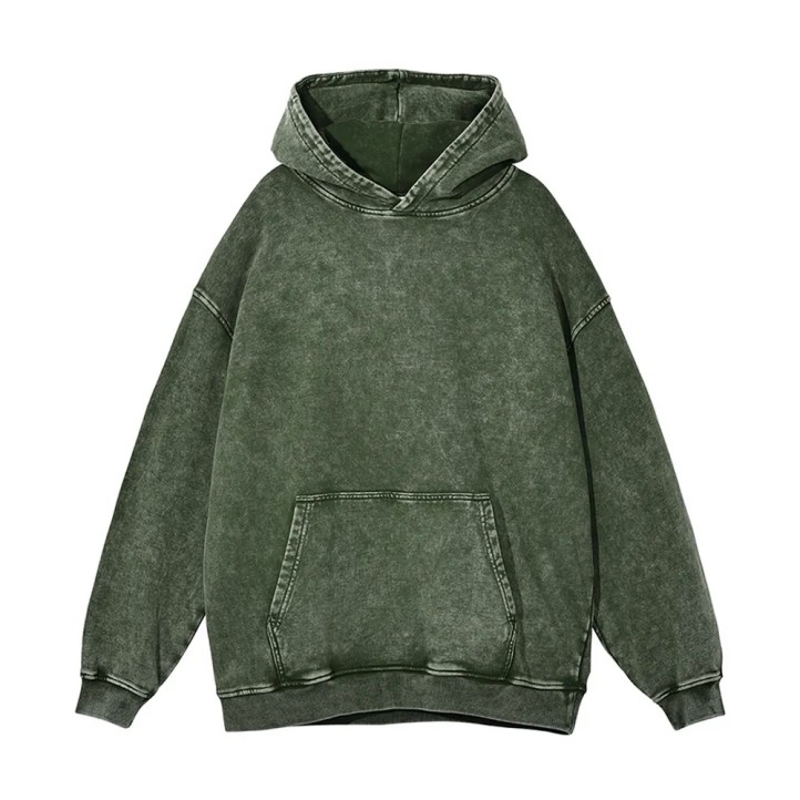 Vintage Washed Hoodie "Army Green"