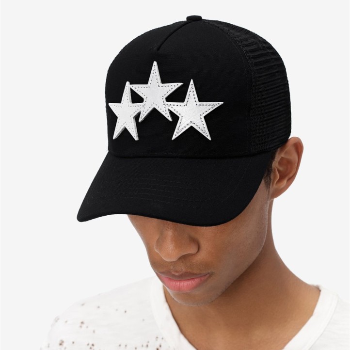 Amiri 3 Star Trucker Cap "Black"