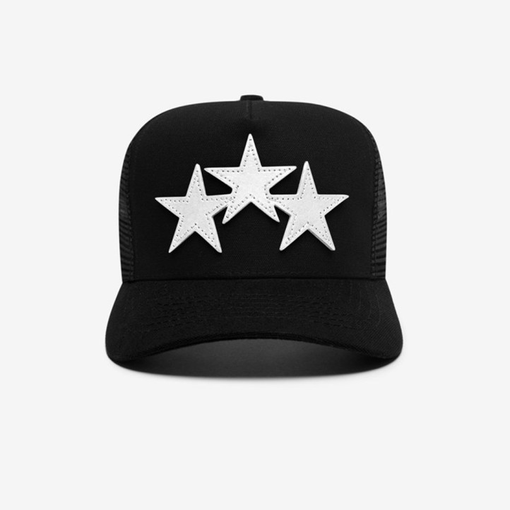 Amiri 3 Star Trucker Cap "Black"