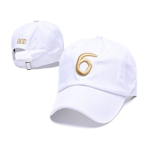 Drake 6 God Cap | White/Gold