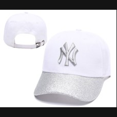 NY Rhinestones Cap | White