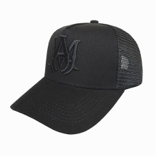 Amiri Logo Trucker Cap "Triple Black"