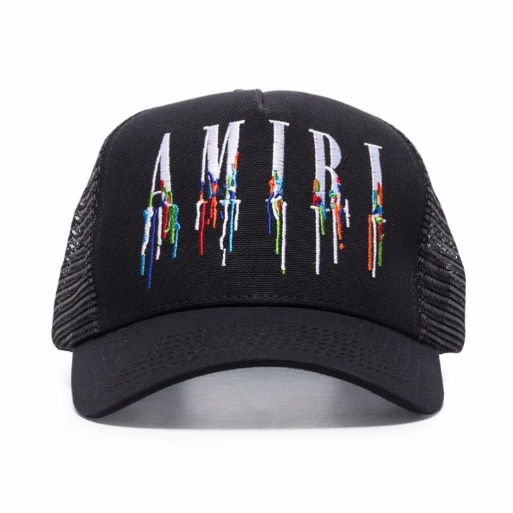 Amiri Paint Drip Trucker Cap "Black"