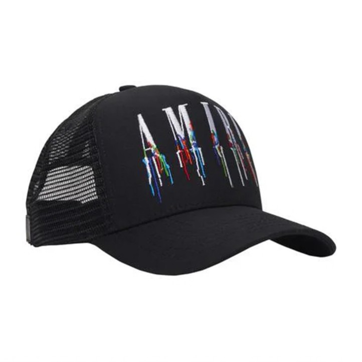 Amiri Paint Drip Trucker Cap "Black"