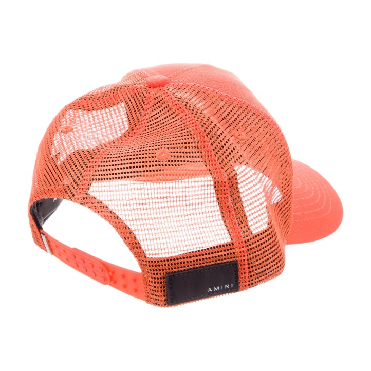 Amiri Paint Drip Trucker Cap "Electro Orange"