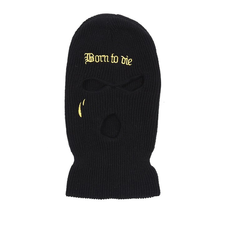 Born To Die Balaclava Mask "Black/Yellow"