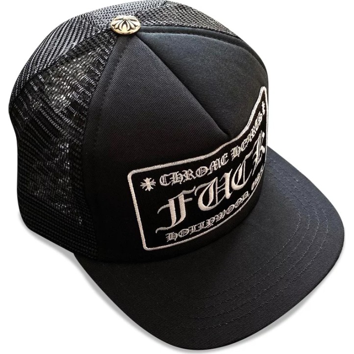 Chrome Hearts Fuck Hollywood Trucker Cap "Black"