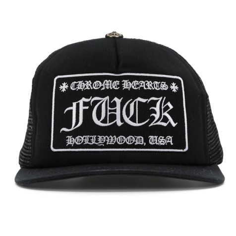 Chrome Hearts Fuck Hollywood Trucker Cap "Black"