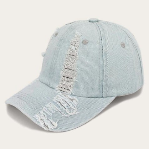 Denim Ripped Cap | Light Blue