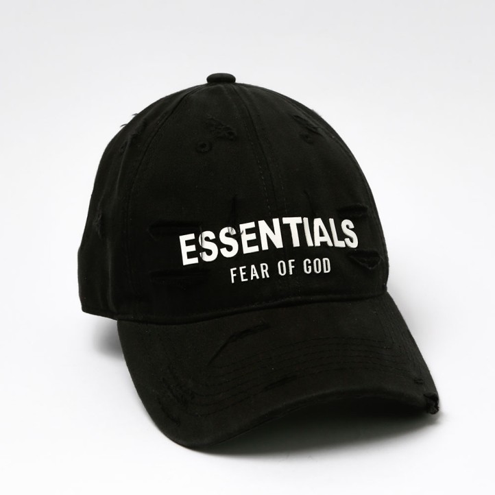 Fear Of God Essentials Ripped Cap | Black