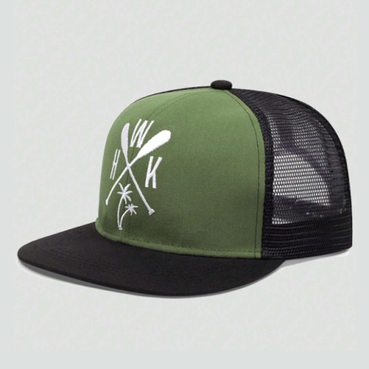 HWK Baseball Trucker Snapback "Black/Olive"