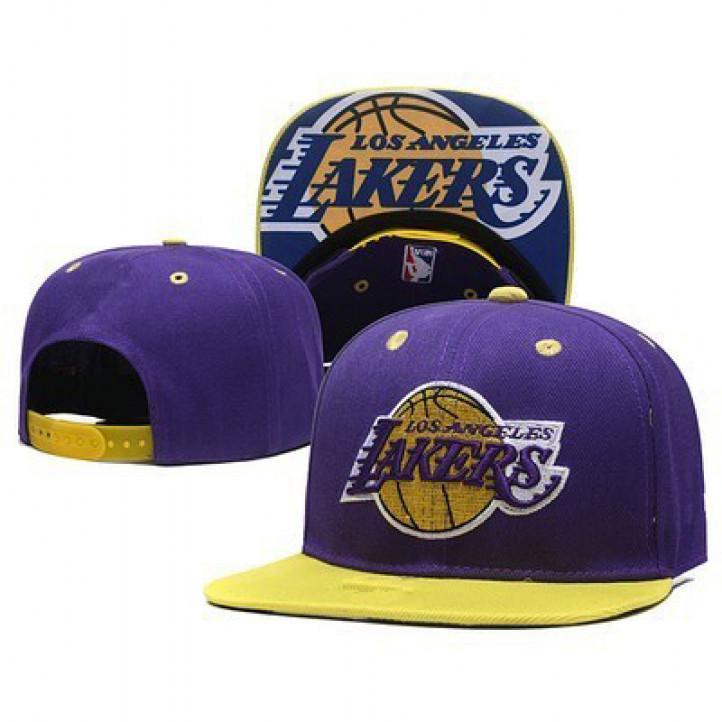 LA Lakers Snapback| Visor Logo Purple