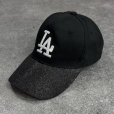 Los Angeles LA Rhinestones Cap | Black/White