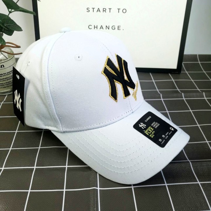 New York Yankees NY MLB Cap "White/Gold"