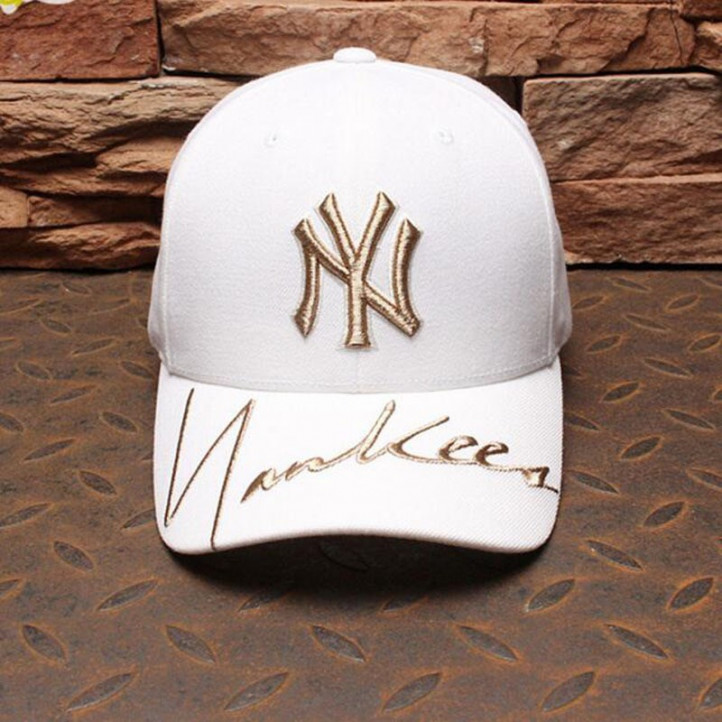 NY Yankees Cap | White-Gold