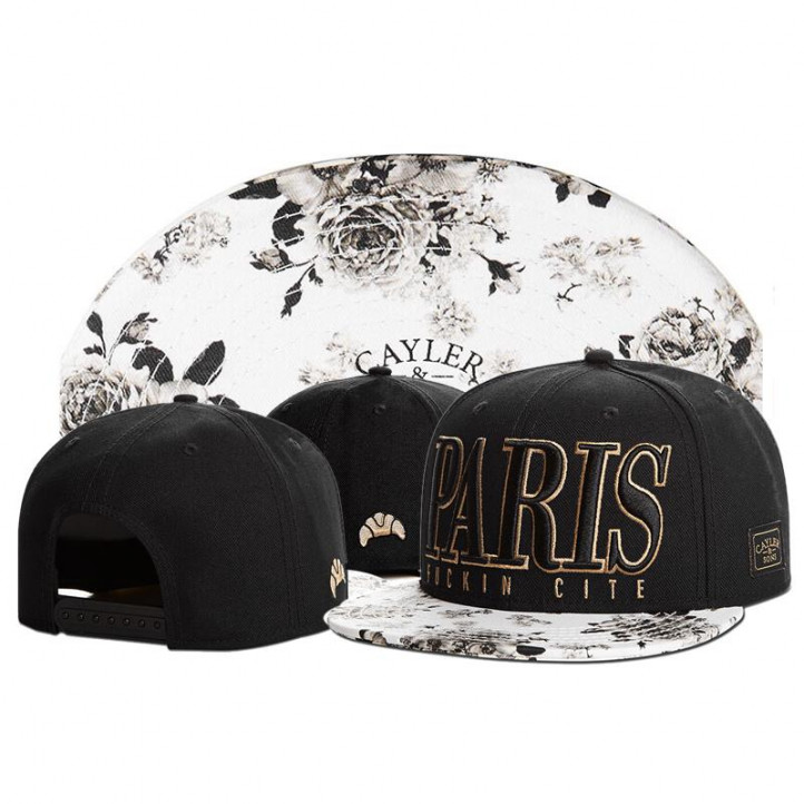 Cayler And Sons Paris Snapback | Black-White-Gold
