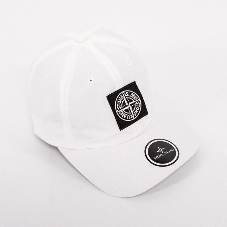 Stone Island Compass Logo Cap | White