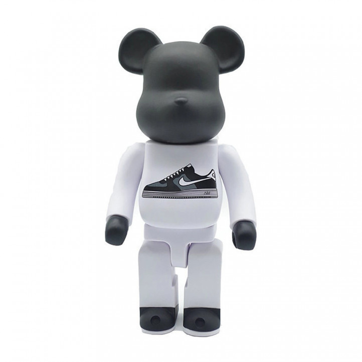 Bearbrick Nike Air Force 1 | White Black 28cm 400%