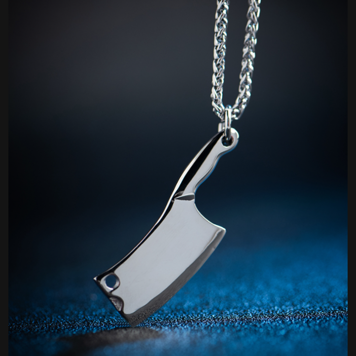 Butcher Knife Chain | Silver | Titanium Steel