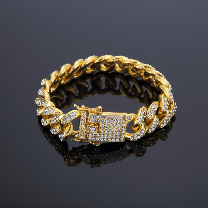 Miami Diamond Cuban Bracelet | Gold 12mm