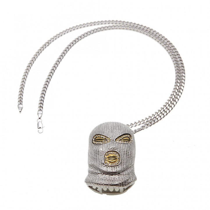Goon Mask Diamond Chain | Silver