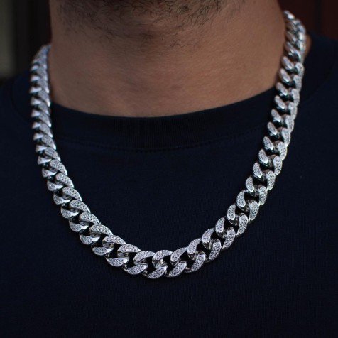 Miami Diamond Cuban Link | SIlver | 12mm x 60cm